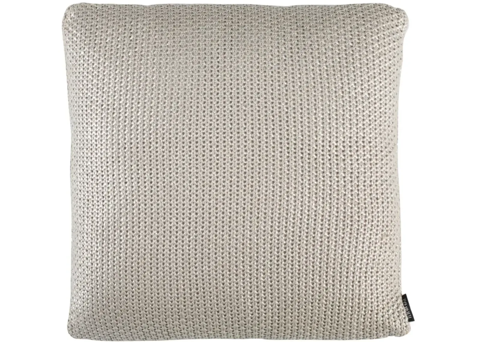 Tickled Grey Knit Pillow