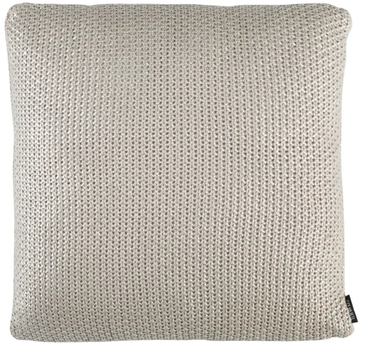 Tickled Grey Knit Pillow