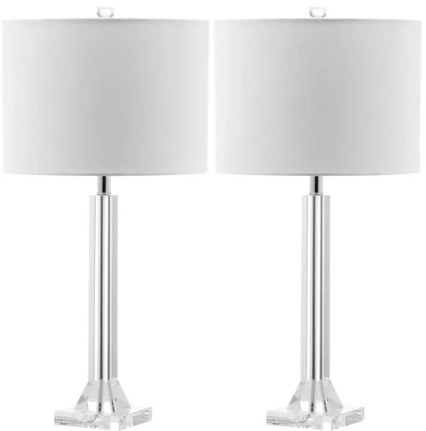 Tyrone 27-Inch H Crystal Column Lamp - Set of 2