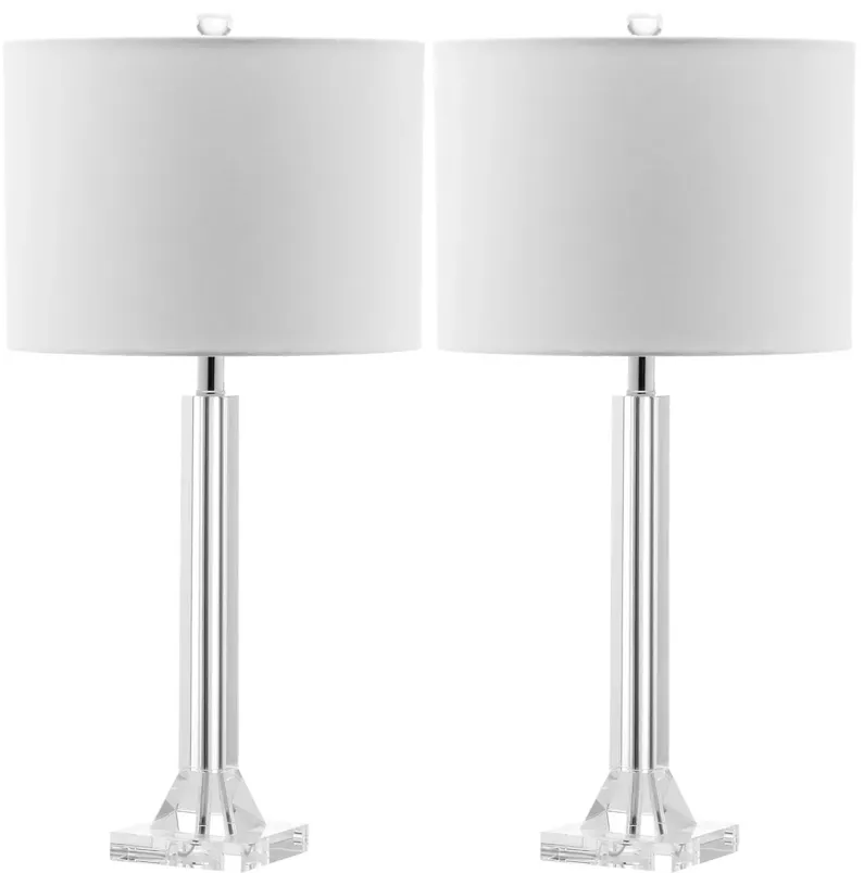 Tyrone 27-Inch H Crystal Column Lamp - Set of 2