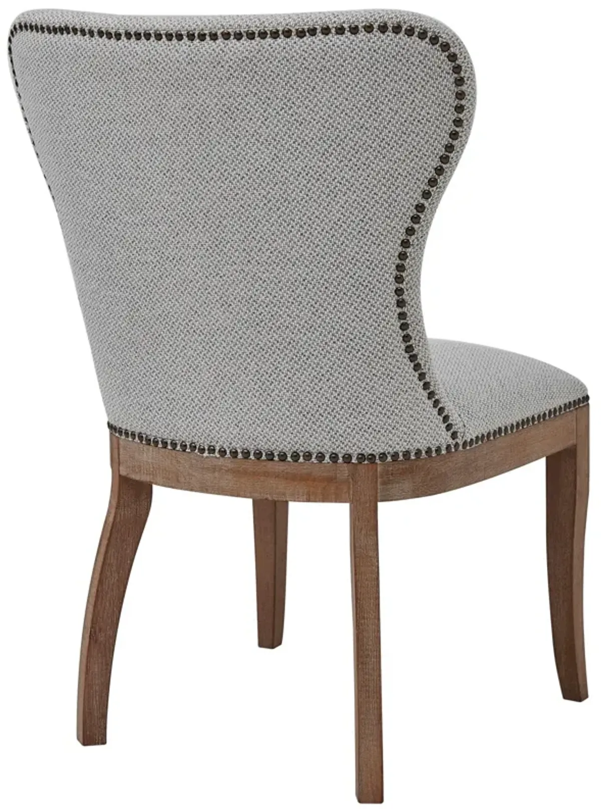 Dorsey Fabric Dining Side Chair Drift Wood Legs, Cardiff Gray