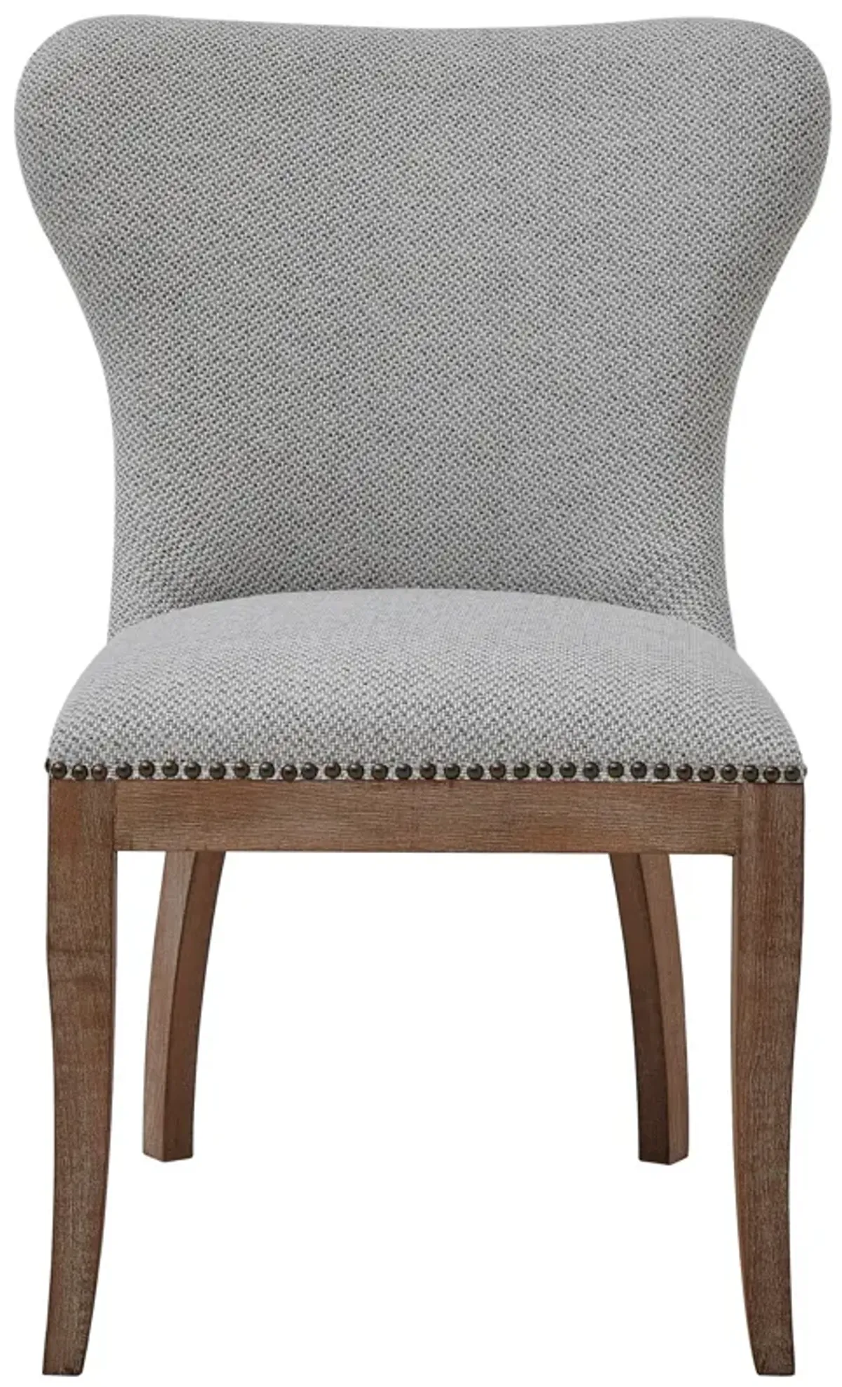 Dorsey Fabric Dining Side Chair Drift Wood Legs, Cardiff Gray