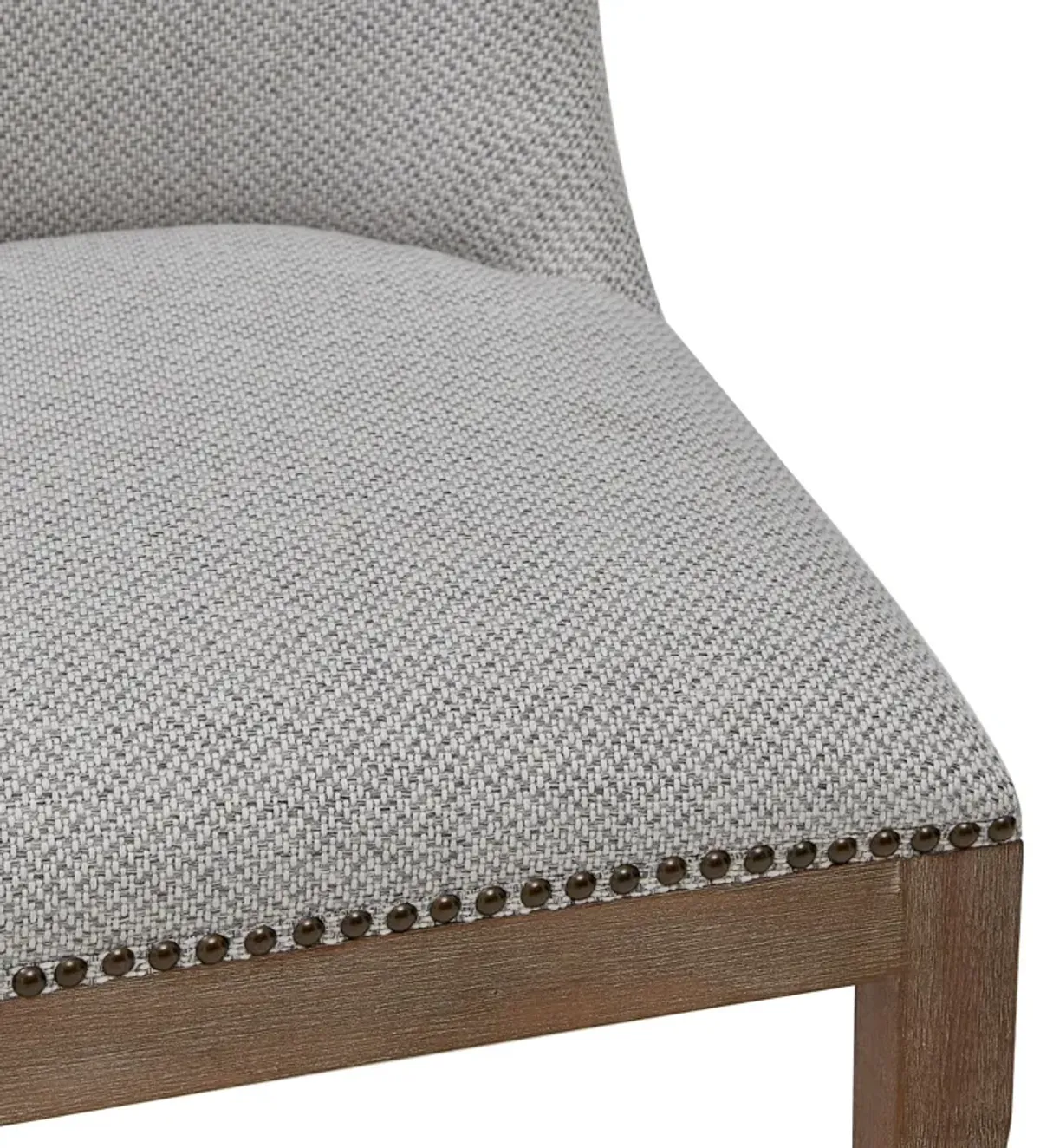 Dorsey Fabric Dining Side Chair Drift Wood Legs, Cardiff Gray