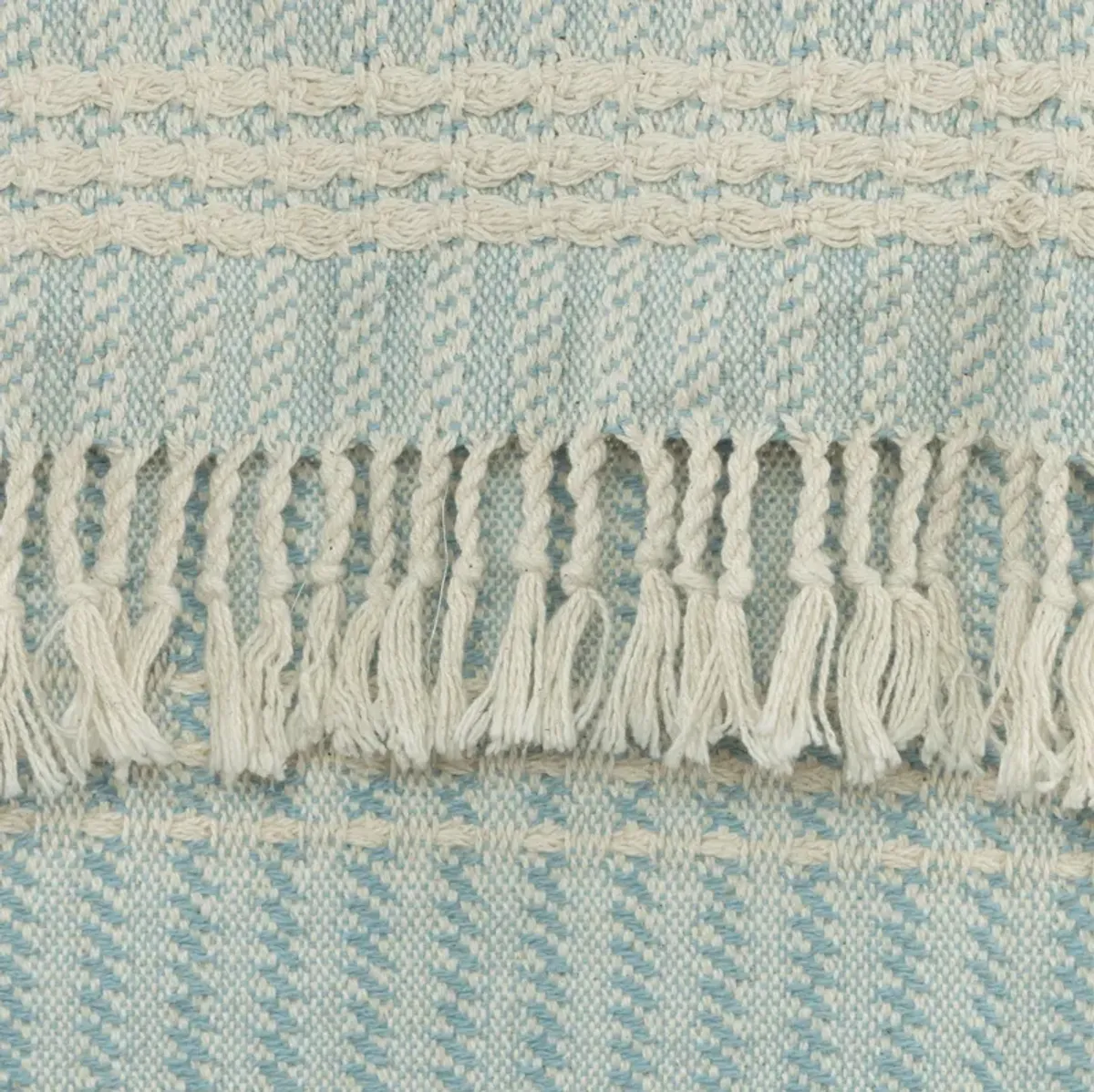 Stripe Light Blue Throw