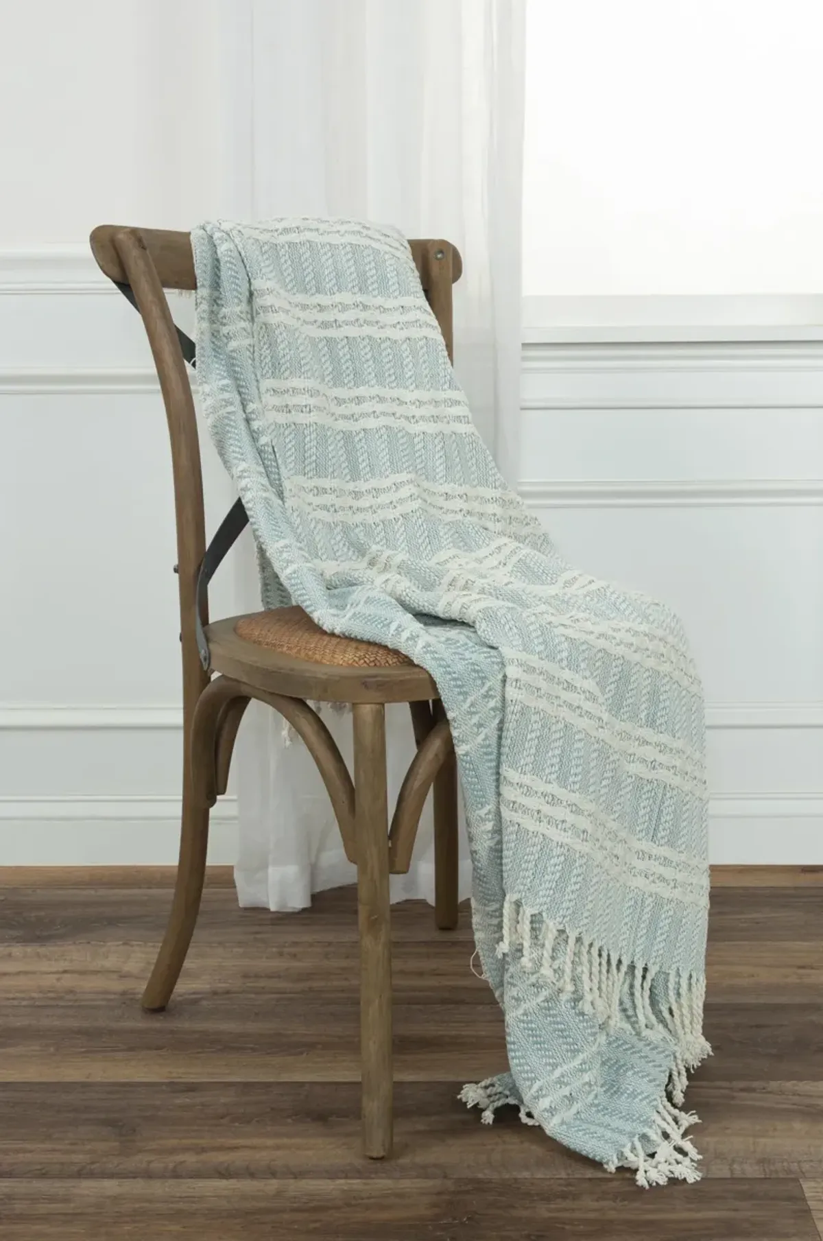 Stripe Light Blue Throw