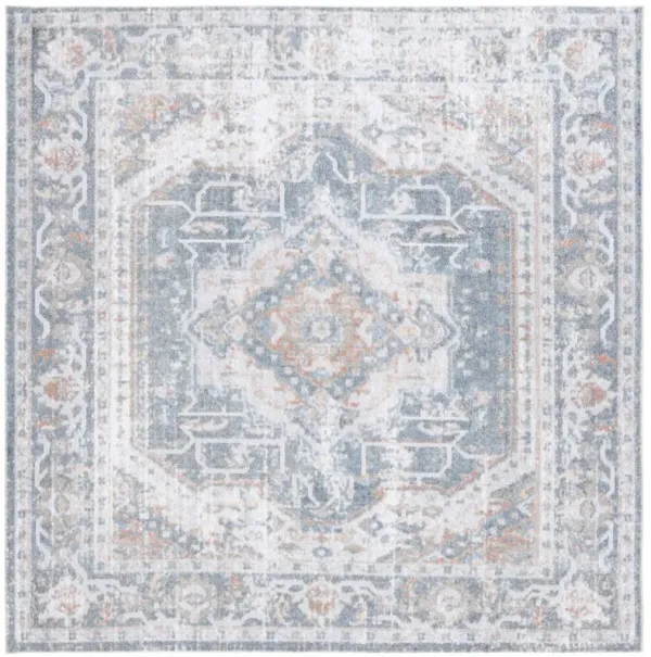 BALTIMORE 854 Blue 6'-7' X 6'-7' Square Square Rug
