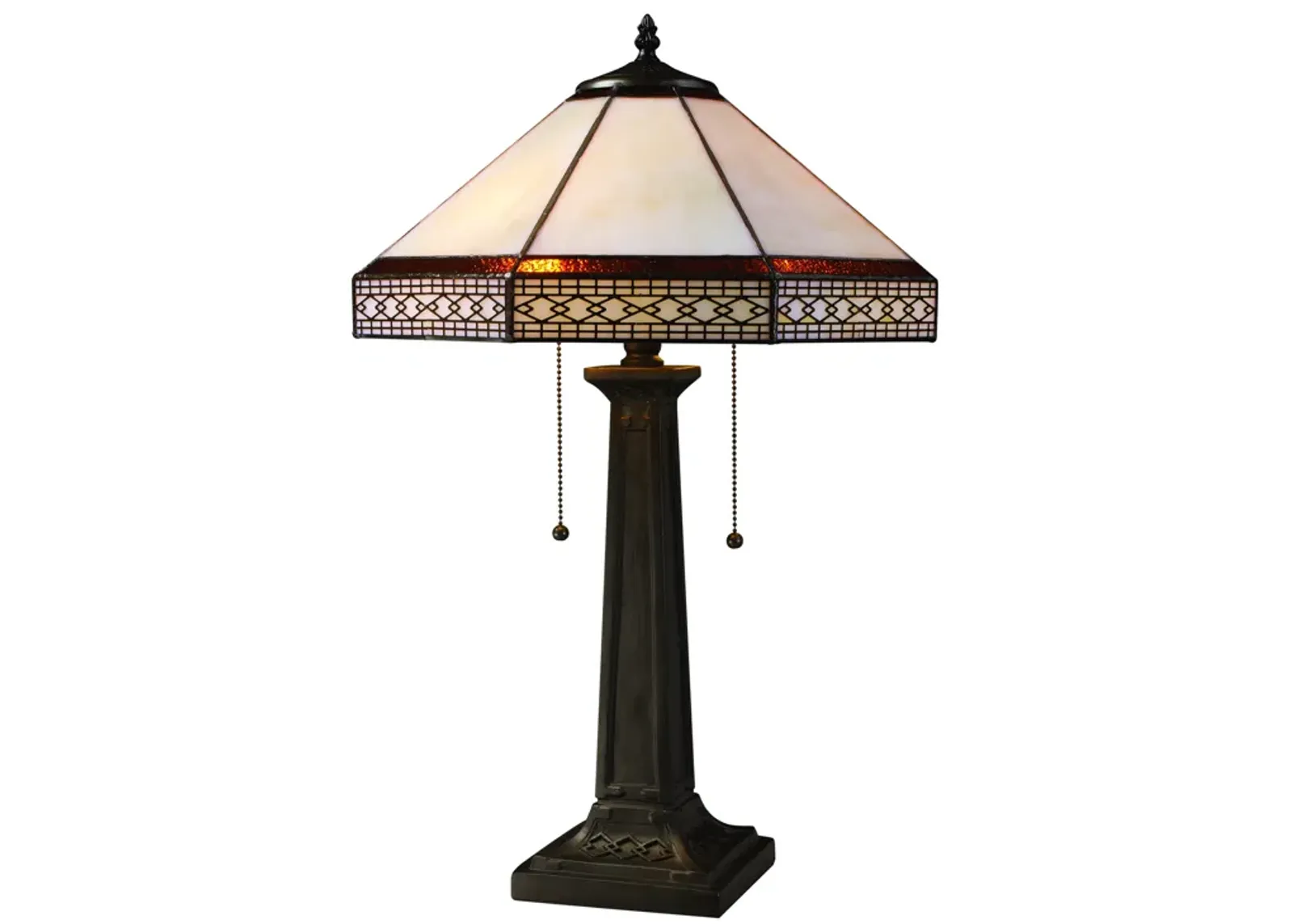 Stone Filigree 24" High 2-Light Table Lamp - Tiffany Bronze