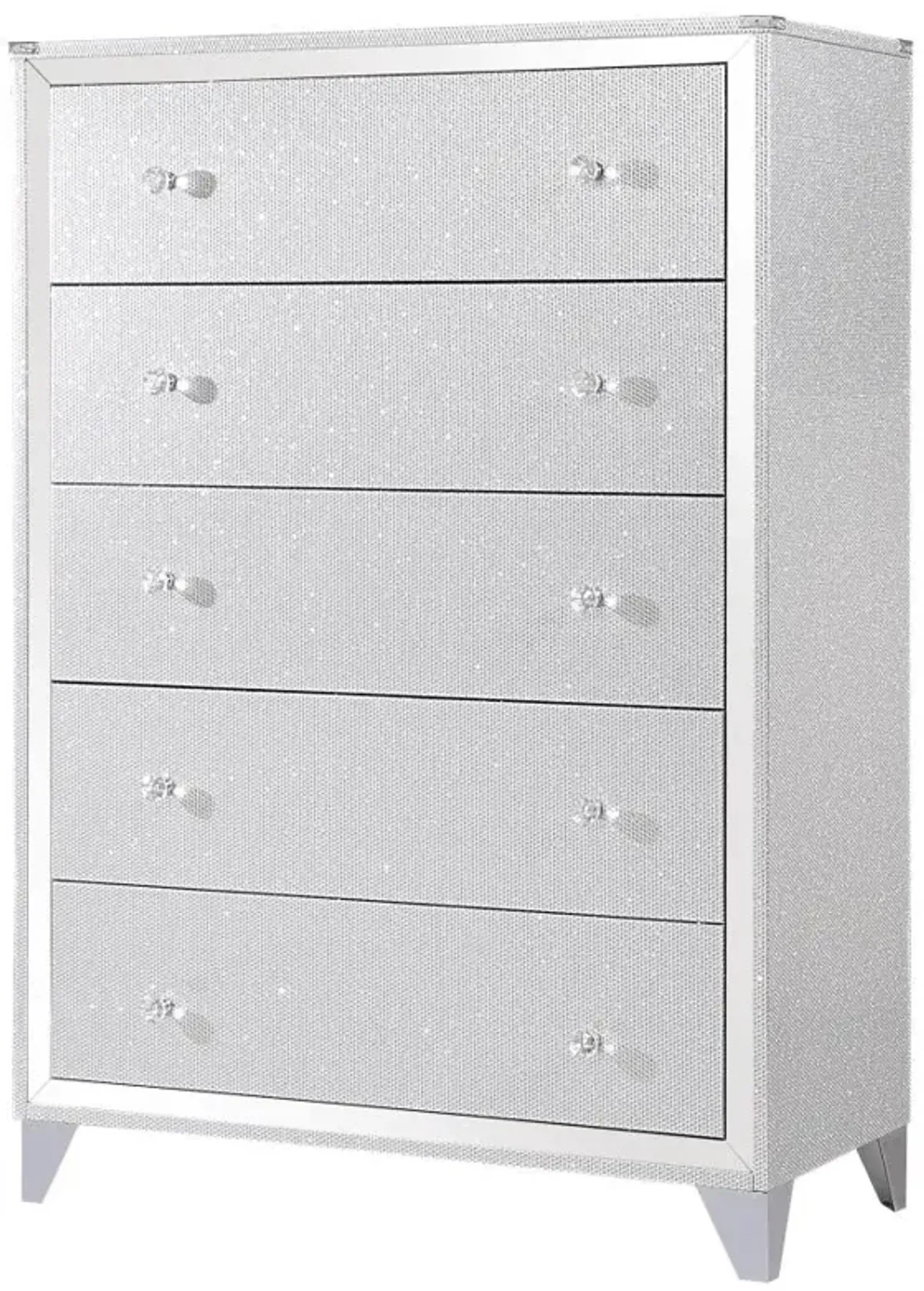 Larue 5-drawer Chest Silver