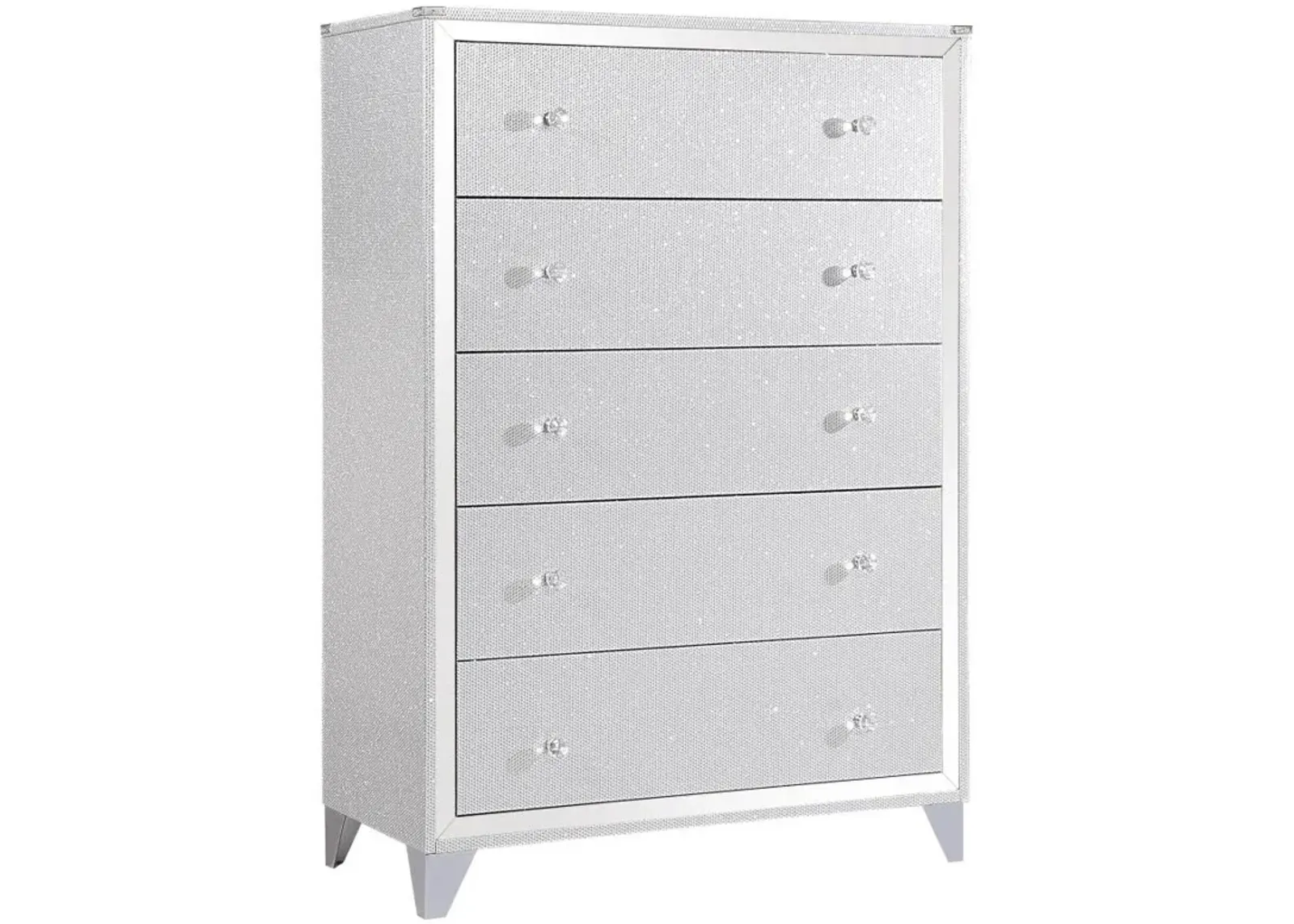 Larue 5-drawer Chest Silver