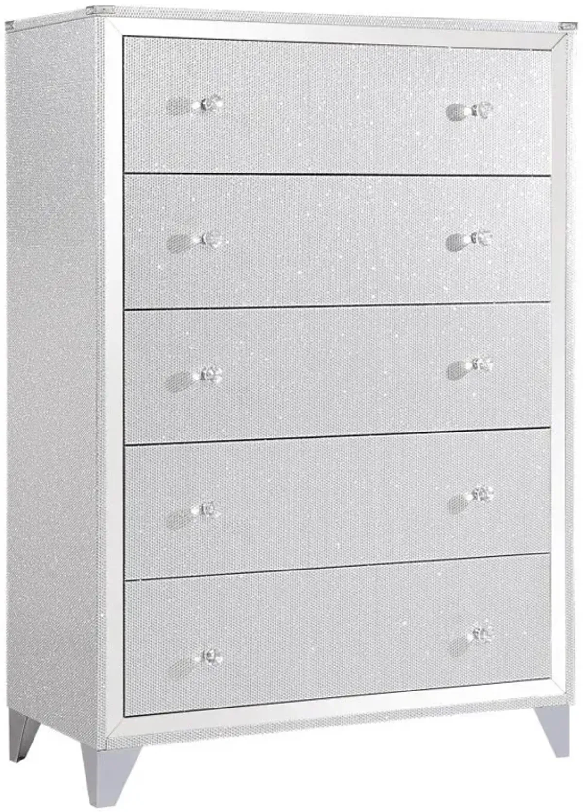 Larue 5-drawer Chest Silver