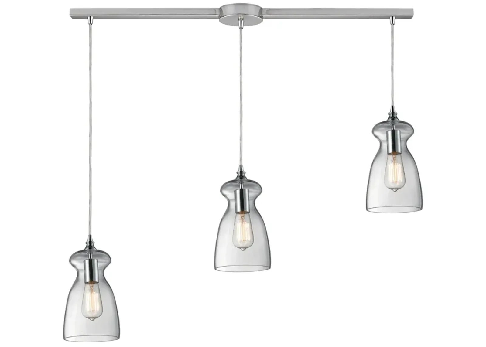 Menlow Park 5" Wide 3-Light Multi Pendant - Polished Chrome