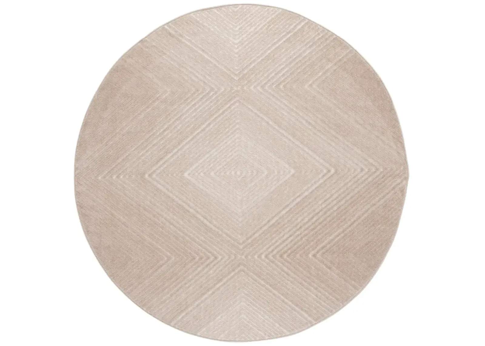 STELLA 112 BEIGE  6'-7' x 6'-7' Round Round Rug