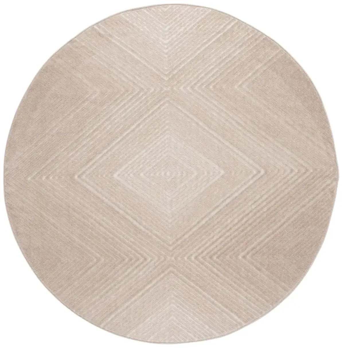 STELLA 112 BEIGE  6'-7' x 6'-7' Round Round Rug