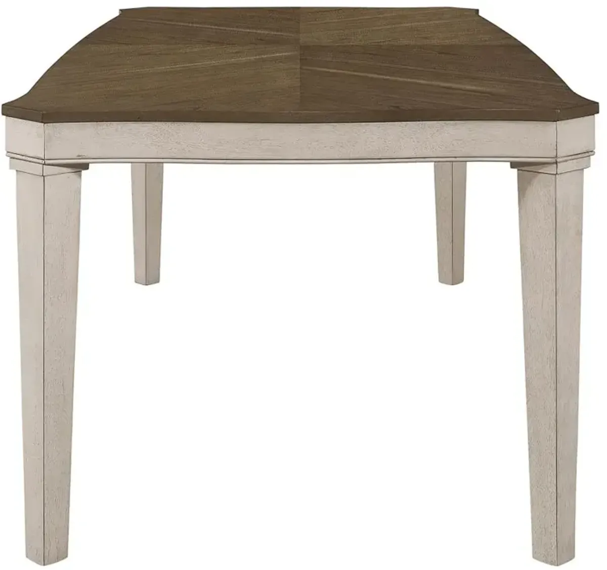 Ronnie 7-piece Starburst Dining Table Set Khaki and Rustic Cream