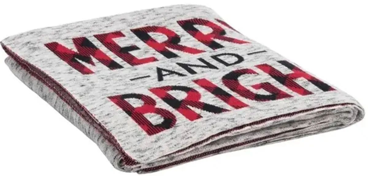 MERRY AND BRIGHT THROW