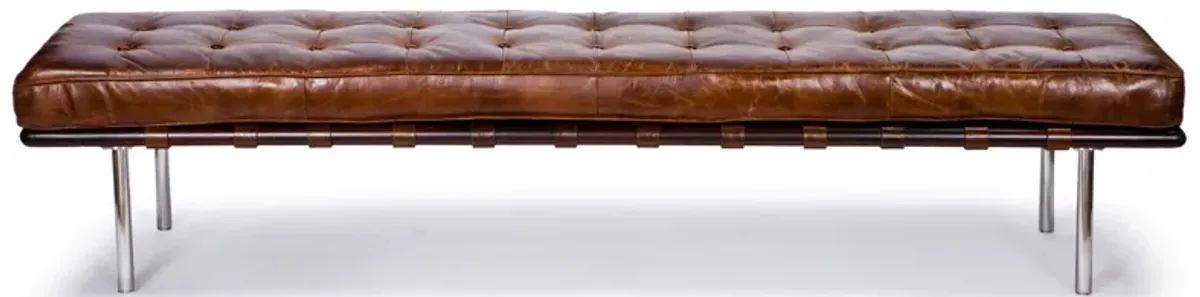 Tufted Gallery Bench (Cigar)