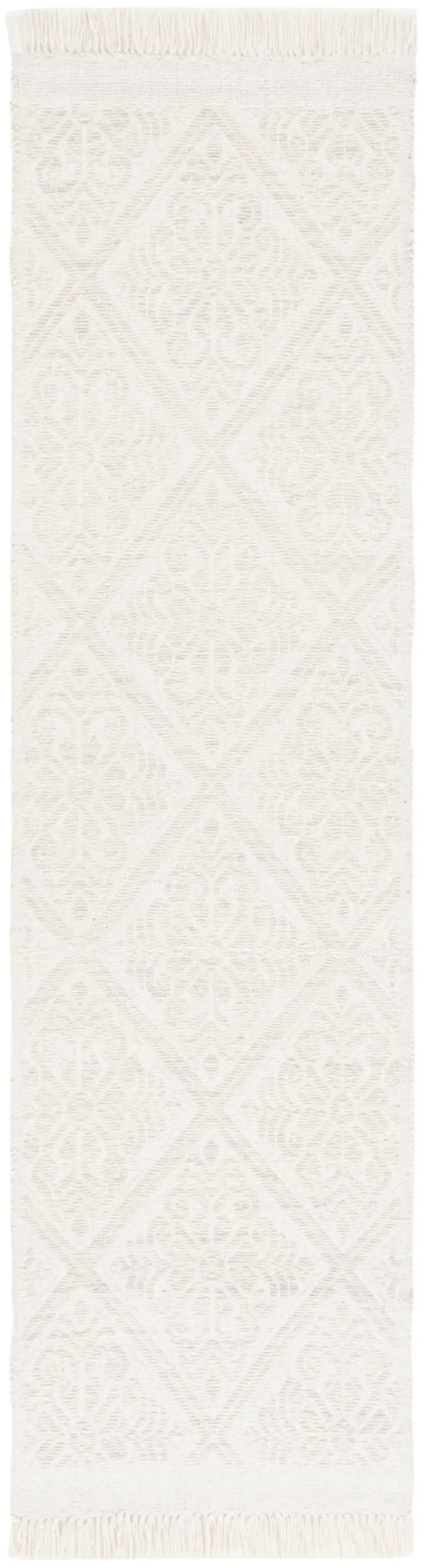 KILIM 766 LIGHT GREY  2'-3' x 8' Runner Rug