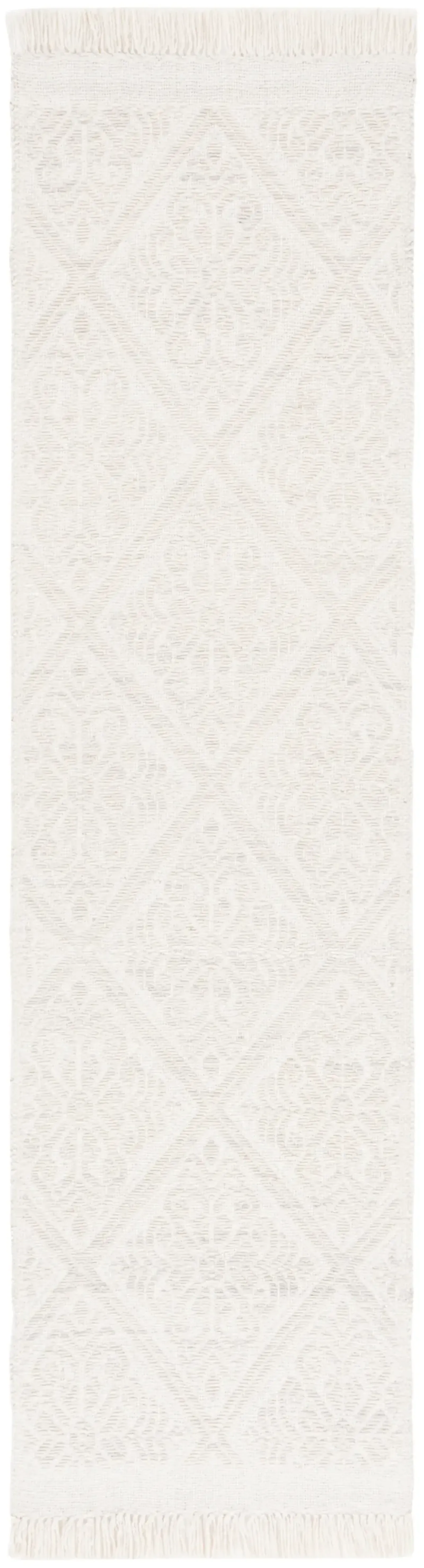 KILIM 766 LIGHT GREY  2'-3' x 8' Runner Rug