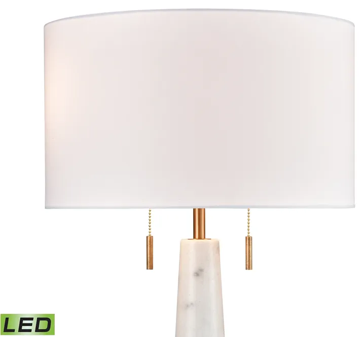 Rocket 27'' High 2-Light Table Lamp - Aged Brass - Includes LED Bulbs