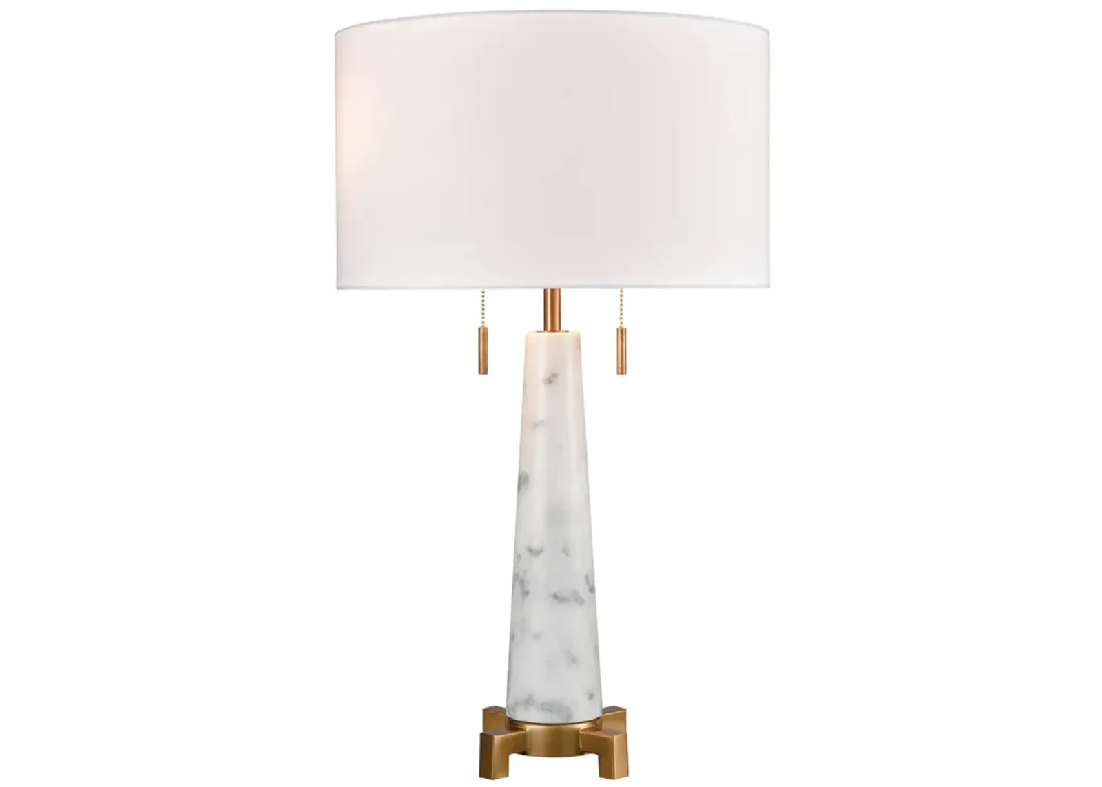 Rocket 27'' High 2-Light Table Lamp - Aged Brass - Includes LED Bulbs