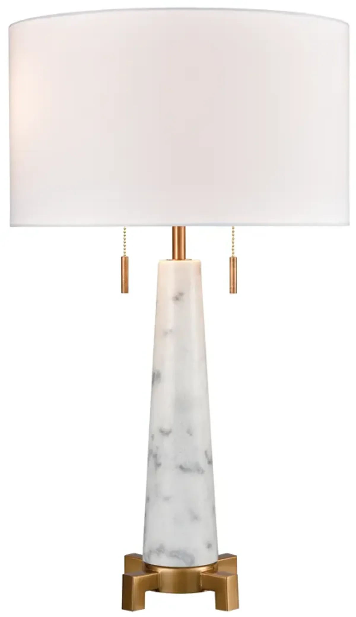 Rocket 27'' High 2-Light Table Lamp - Aged Brass - Includes LED Bulbs