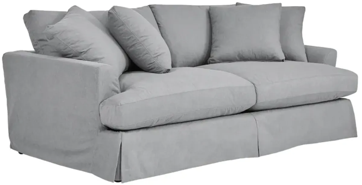 Ciara 93" Upholstered Sofa in Slate Gray 