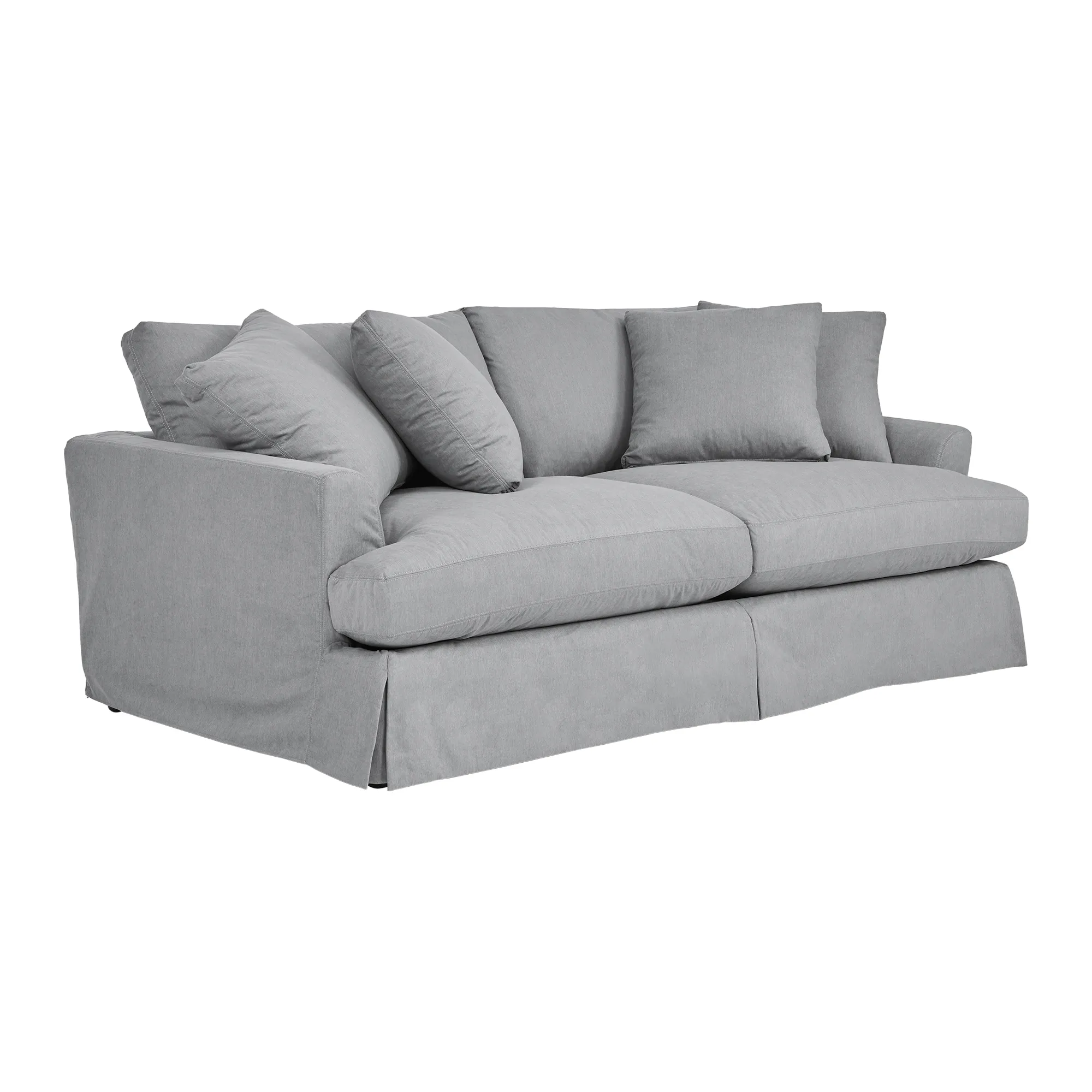 Ciara 93" Upholstered Sofa in Slate Gray 