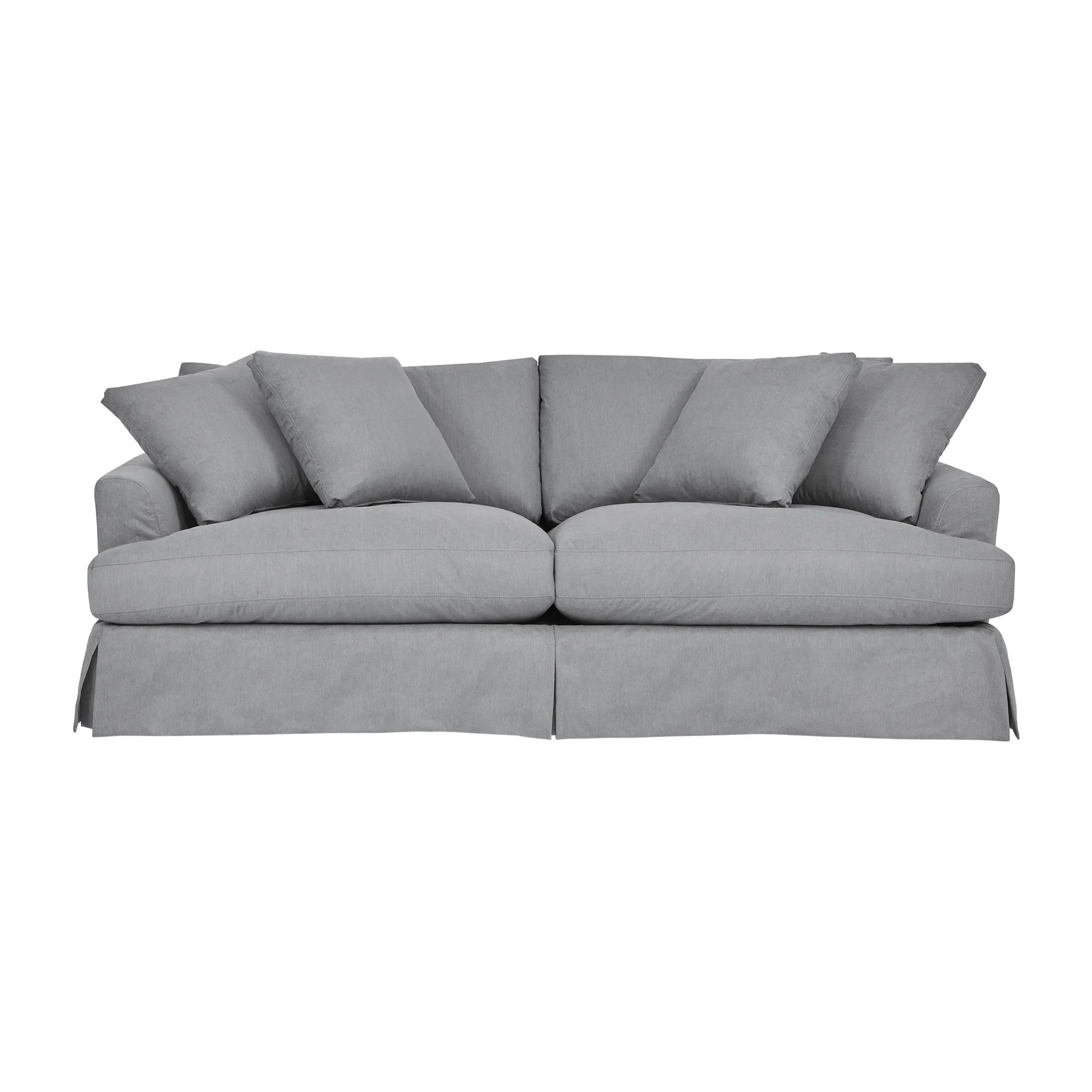 Ciara 93" Upholstered Sofa in Slate Gray 