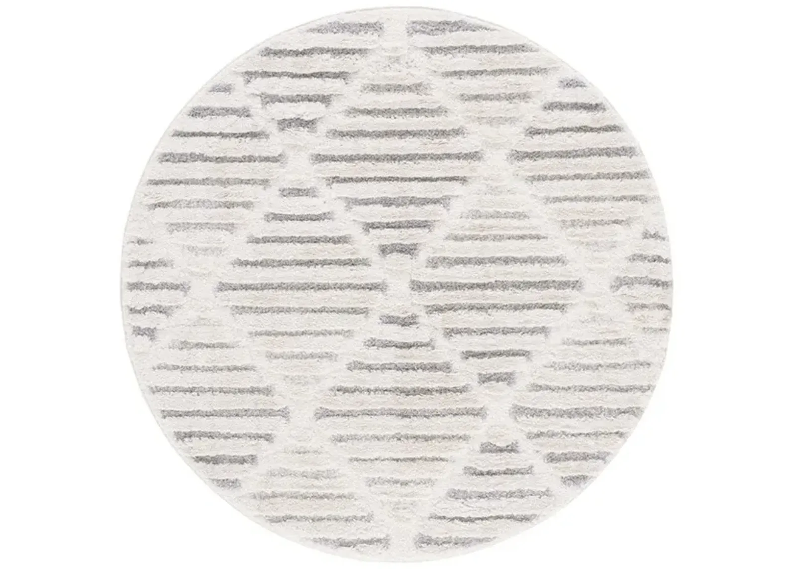 HI-LO SHAG 212 Beige 6'-7' X 6'-7' Round Round Rug