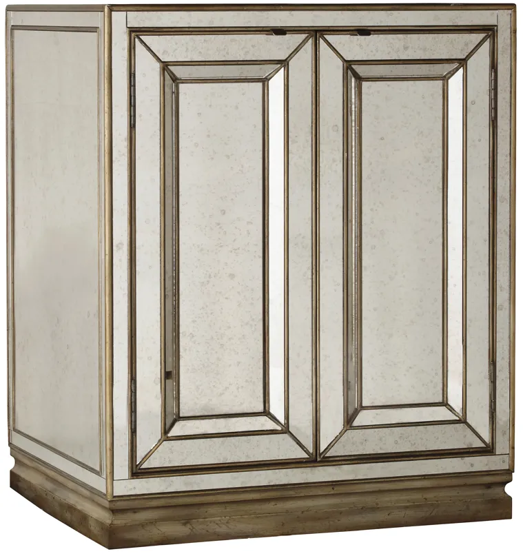 Sanctuary 2-Door Mirrored Nightstand 