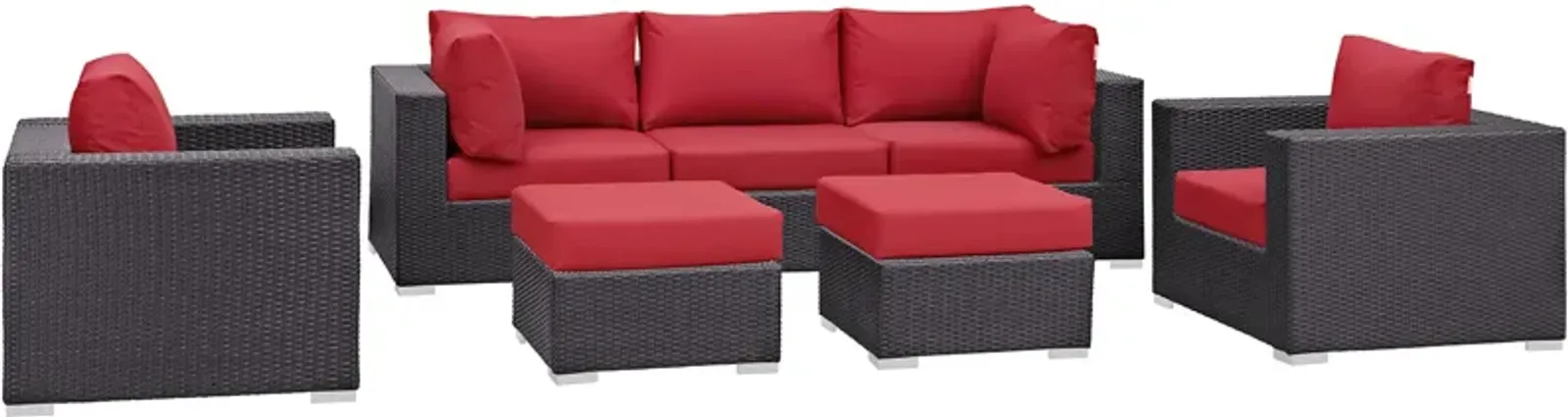 Convene 7 Piece Outdoor Patio Sectional Set