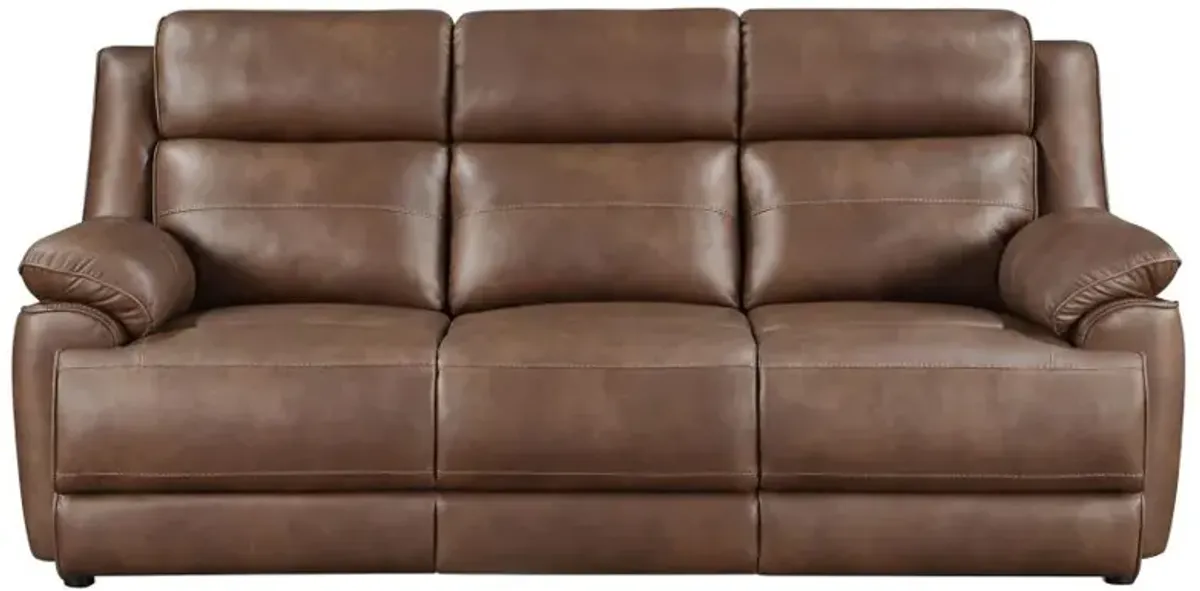 Ellington 2-piece Upholstered Padded Arm Sofa Set Dark Brown