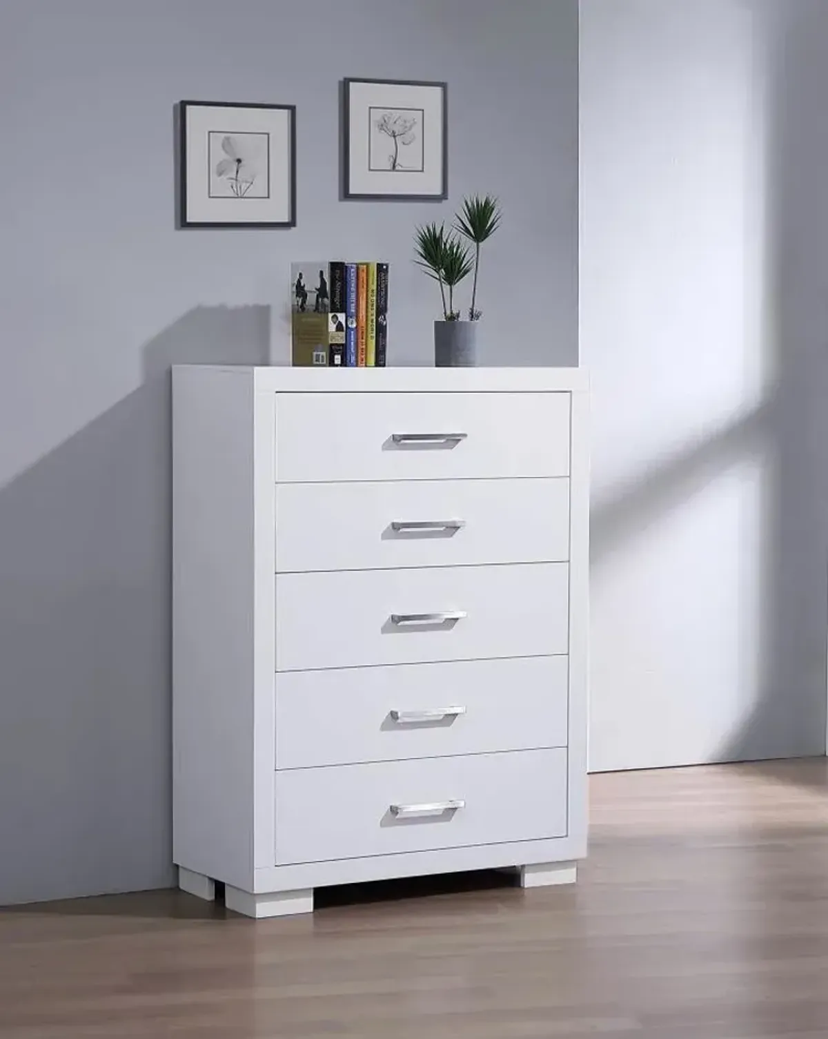 Immanuel 5-Drawer Chest White