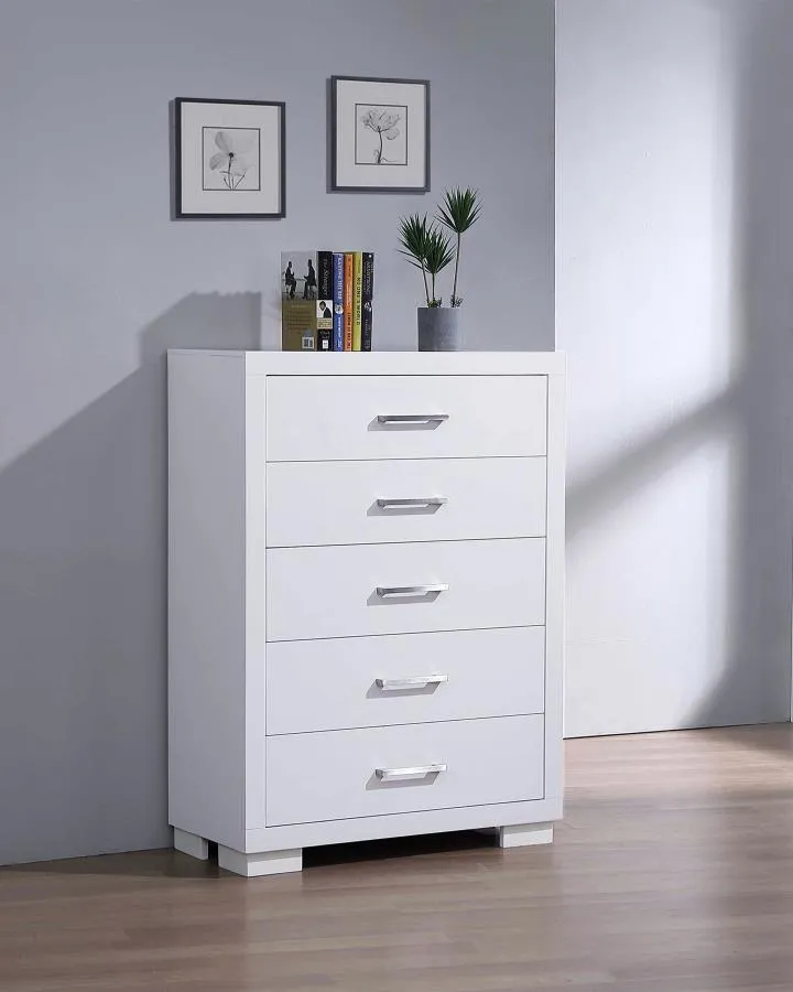 Immanuel 5-Drawer Chest White