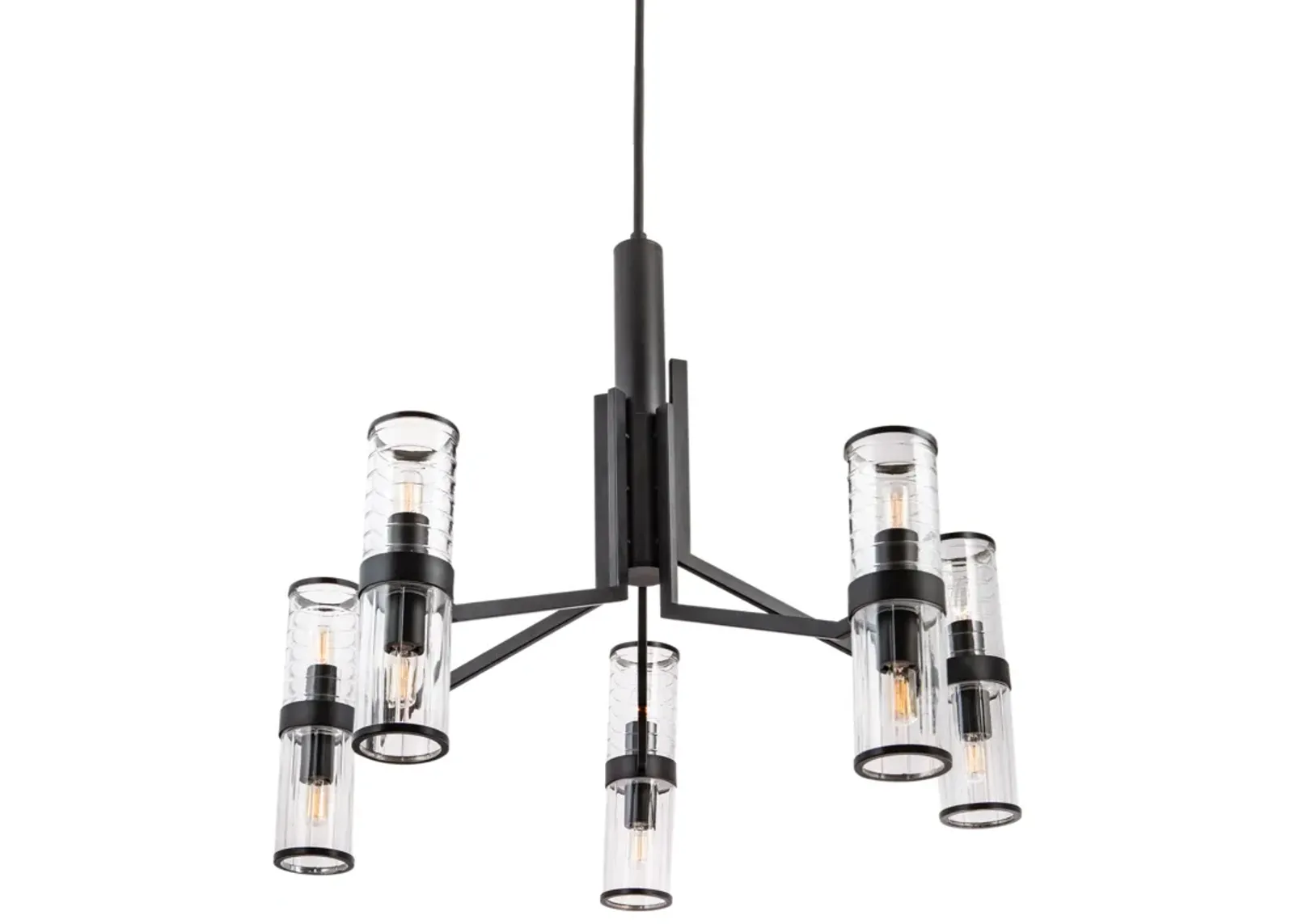 Stripe Chandelier - Matte Black