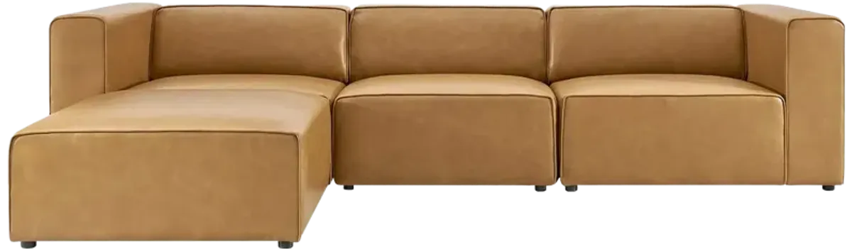 Mingle Vegan Leather Sofa and Ottoman Set