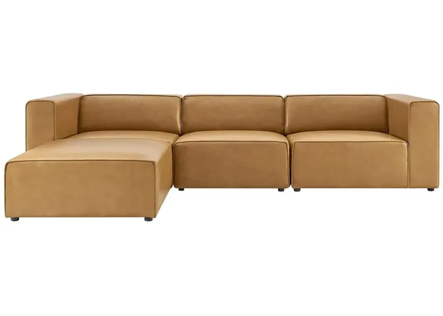 Mingle Vegan Leather Sofa and Ottoman Set