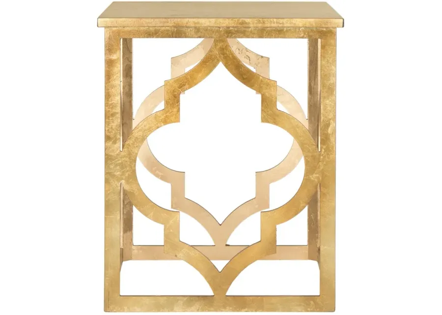 MILO TRELLIS GOLD LEAF END TABLE