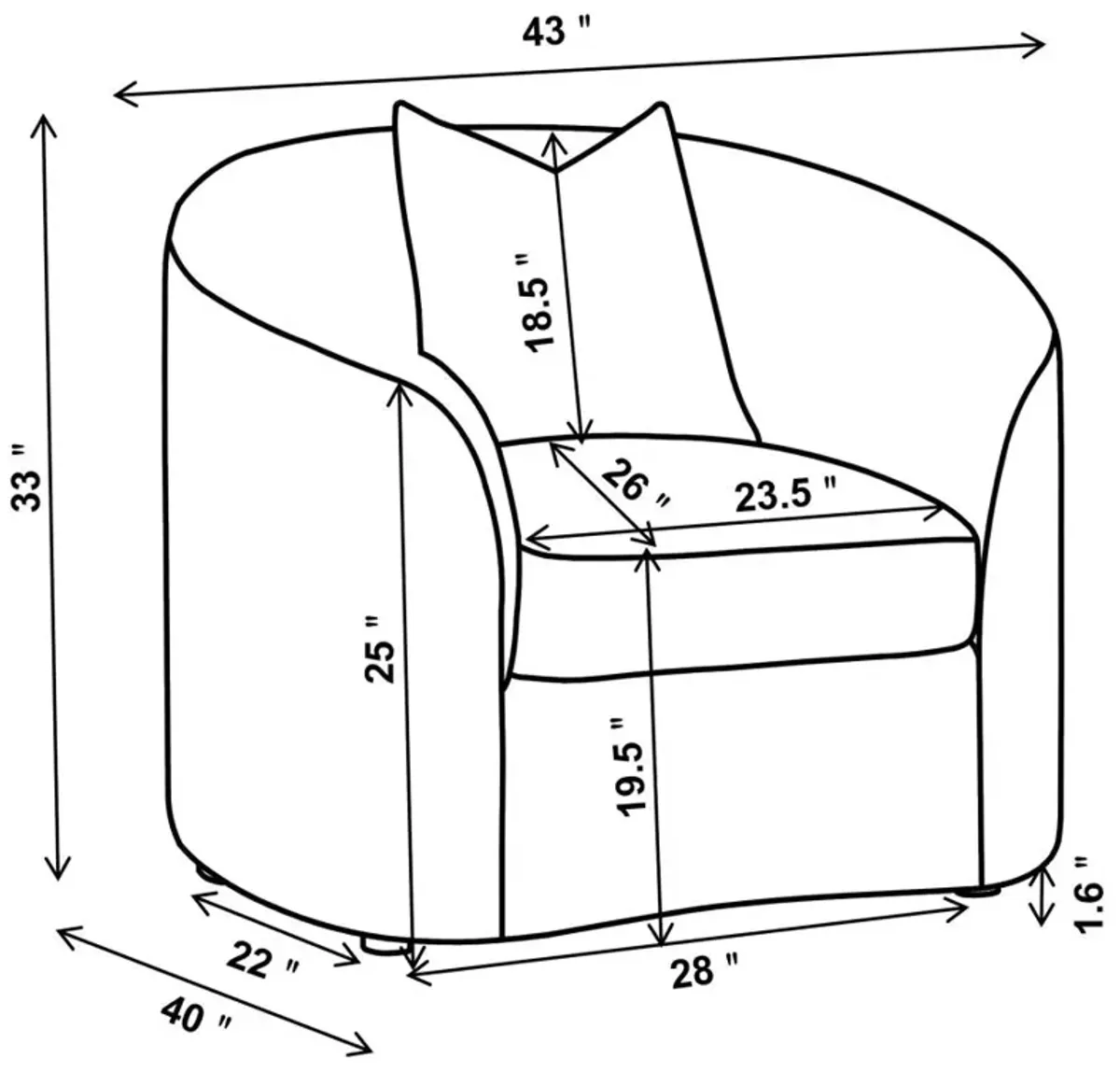 Aaliyah Upholstered Tight Back Chair Latte