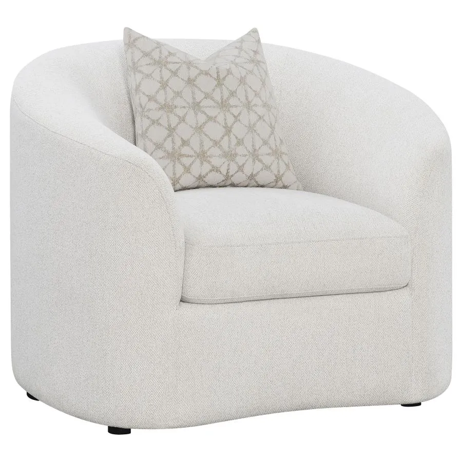 Aaliyah Upholstered Tight Back Chair Latte