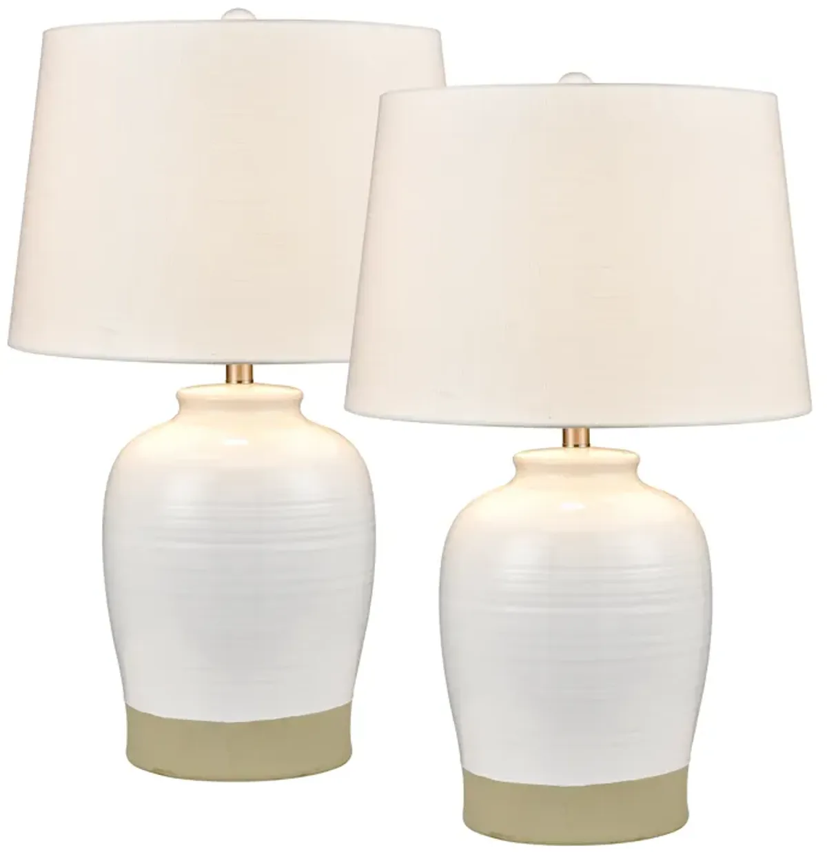 Peli 28'' High 1-Light Table Lamp - Set of 2 White