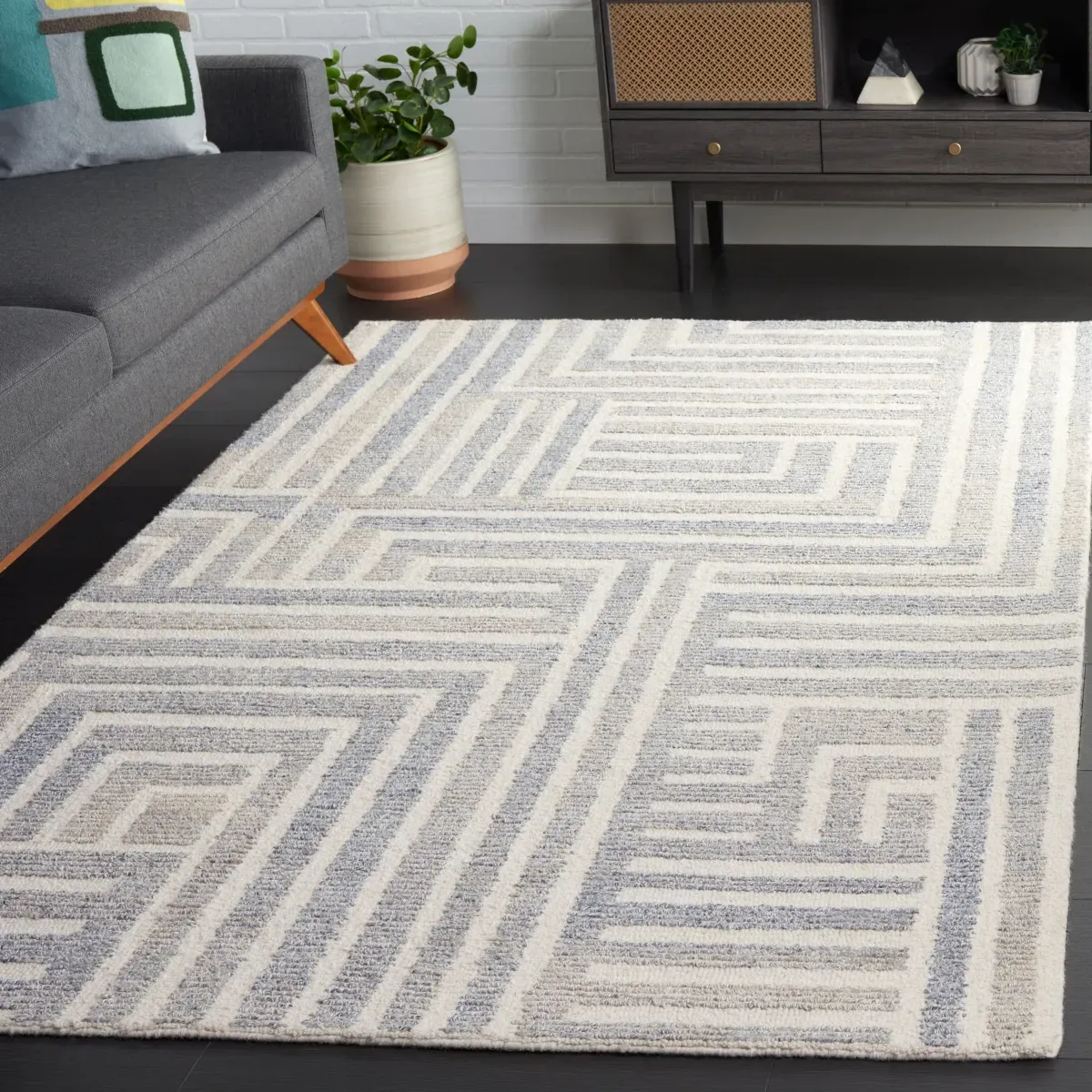 RENEWAL 206 BLUE  6' x 6' Square Square Rug