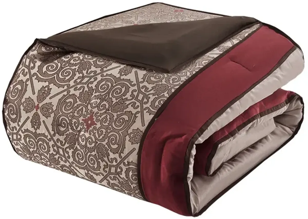 Madison Park Essentials Delaney Red 24 Piece Room In a Bag