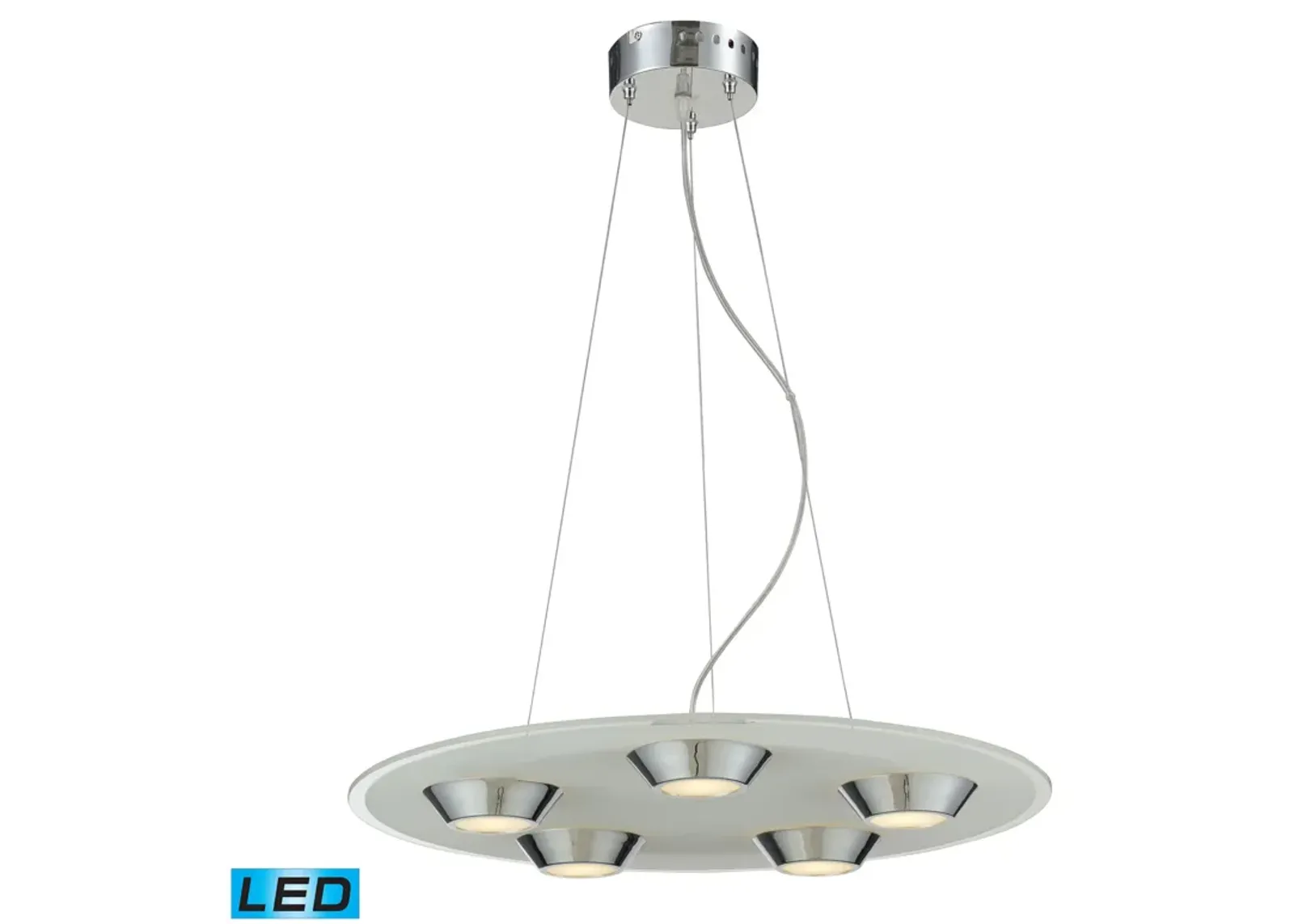 Brentford 22" Wide 5-Light Pendant - Chrome