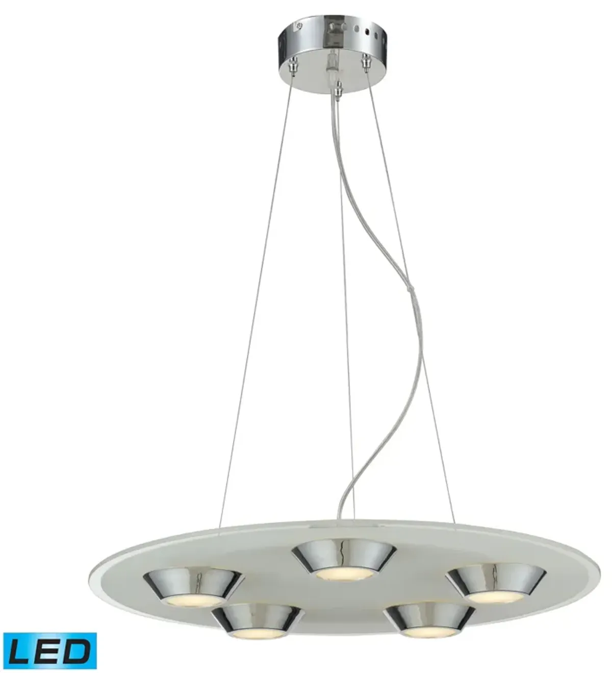 Brentford 22" Wide 5-Light Pendant - Chrome