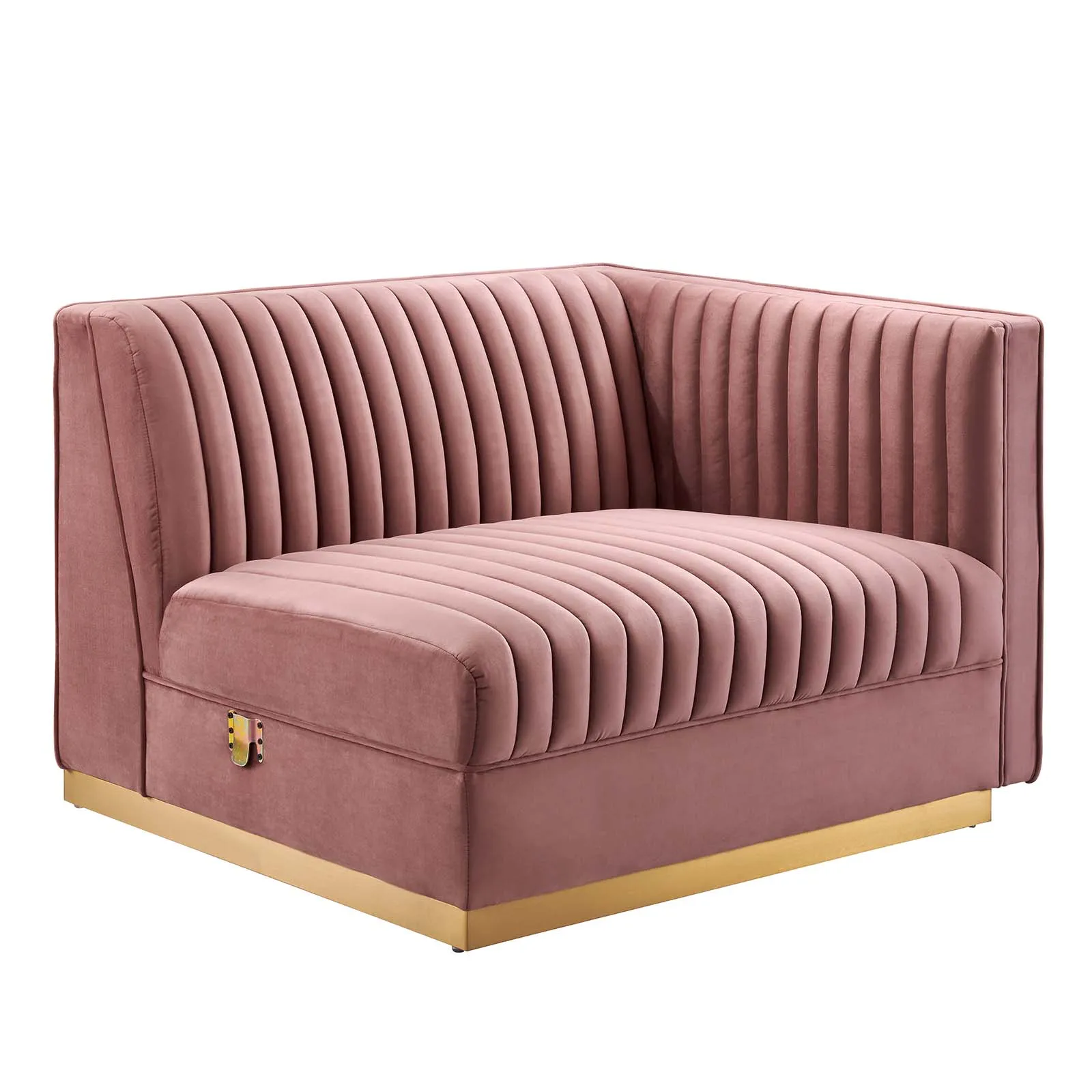 Sanguine Channel Tufted Performance Velvet Modular  Loveseat