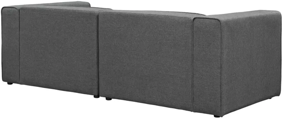 Mingle 2 Piece Upholstered Fabric Sectional Sofa Set