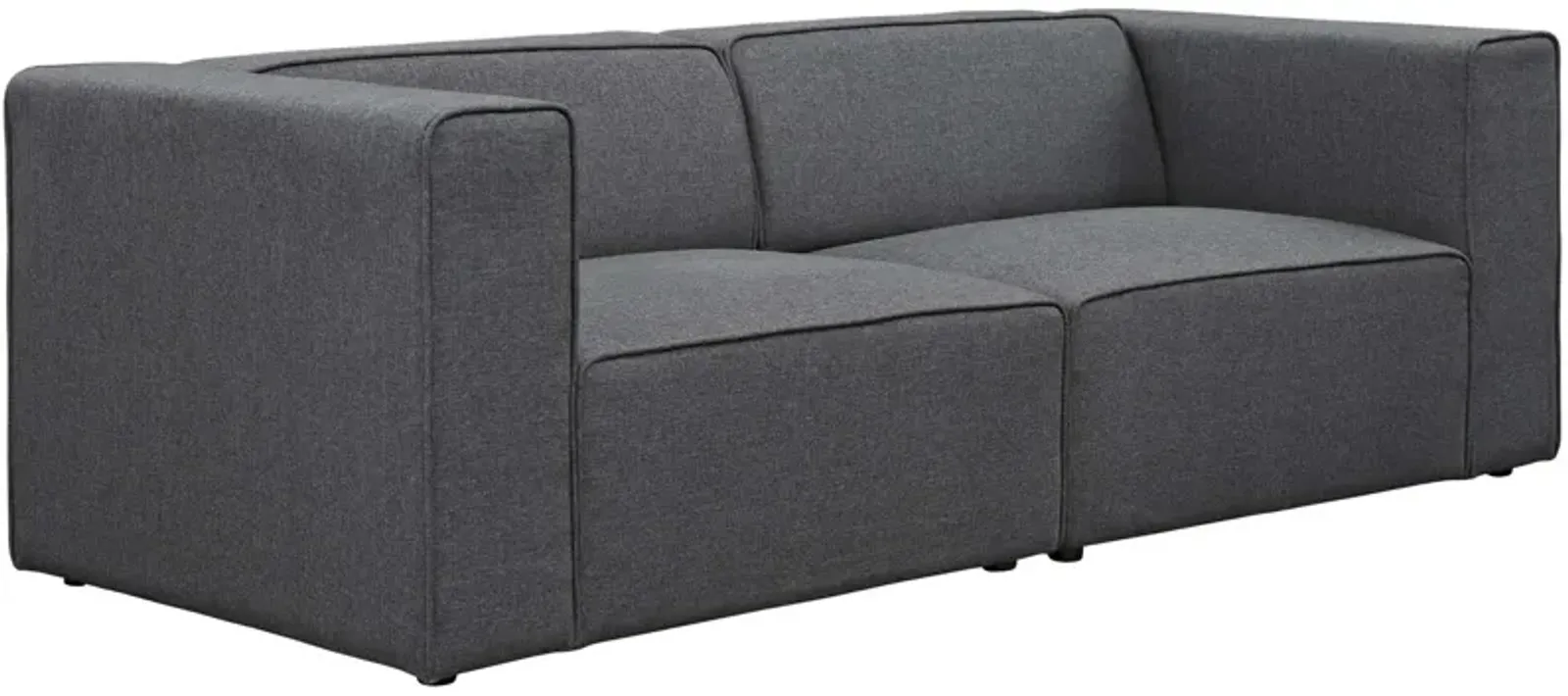 Mingle 2 Piece Upholstered Fabric Sectional Sofa Set