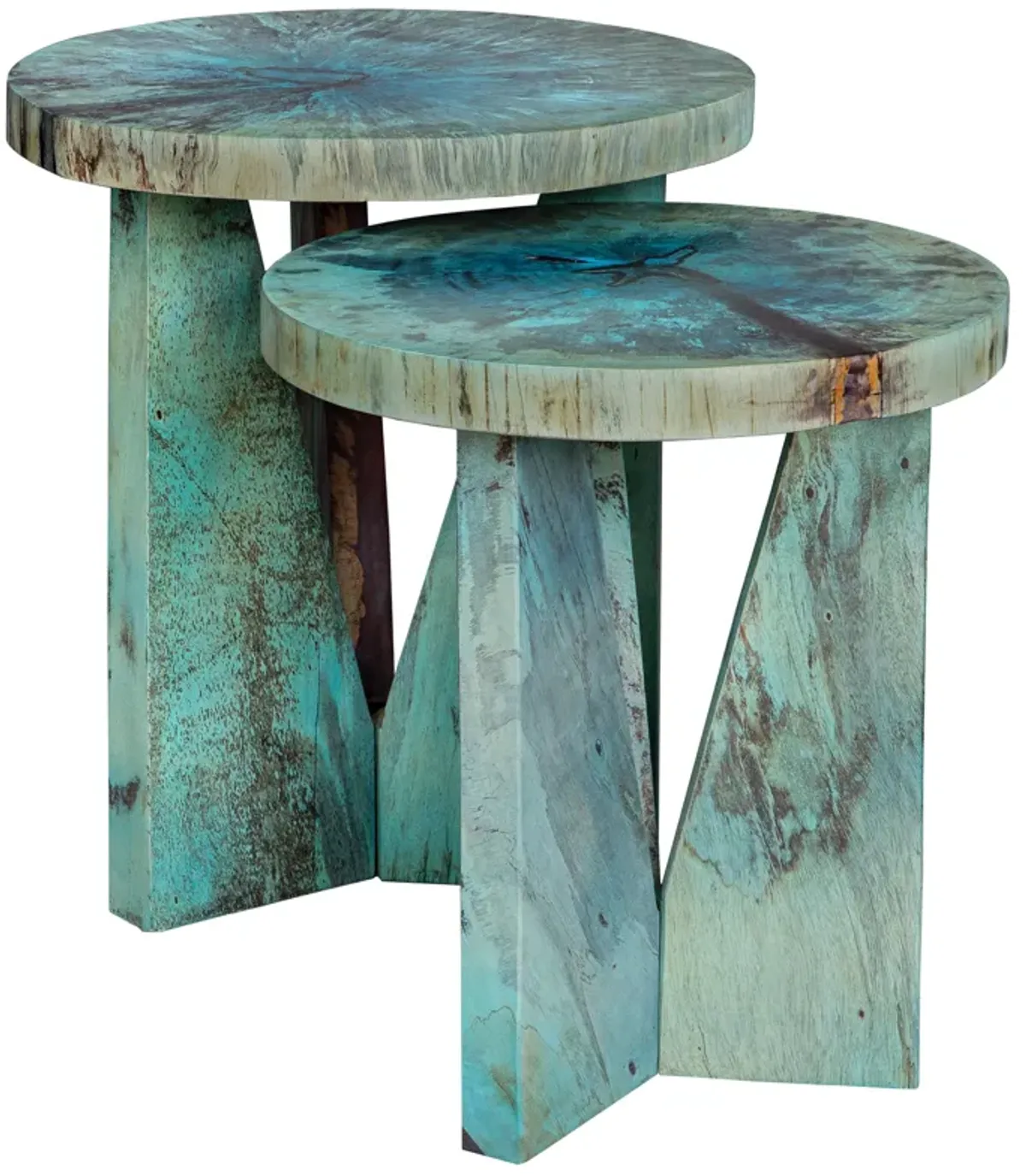 Nadette Blue Nesting Tables, S/2