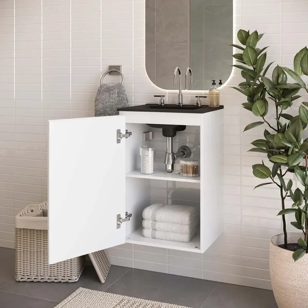 Bryn 18" Wall-Mount Bathroom Vanity